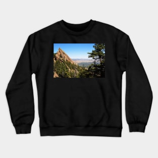 The Flatirons Boulder Colorado from the Royal Arch Crewneck Sweatshirt